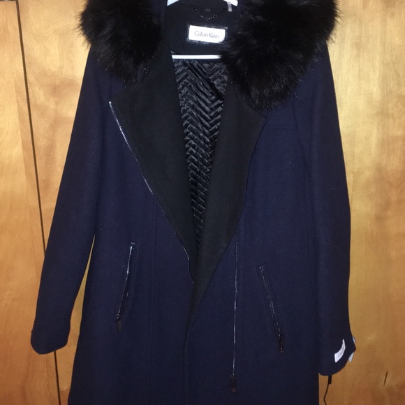NWT Beautiful Calvin Klein wool coat - Picture 3 of 3